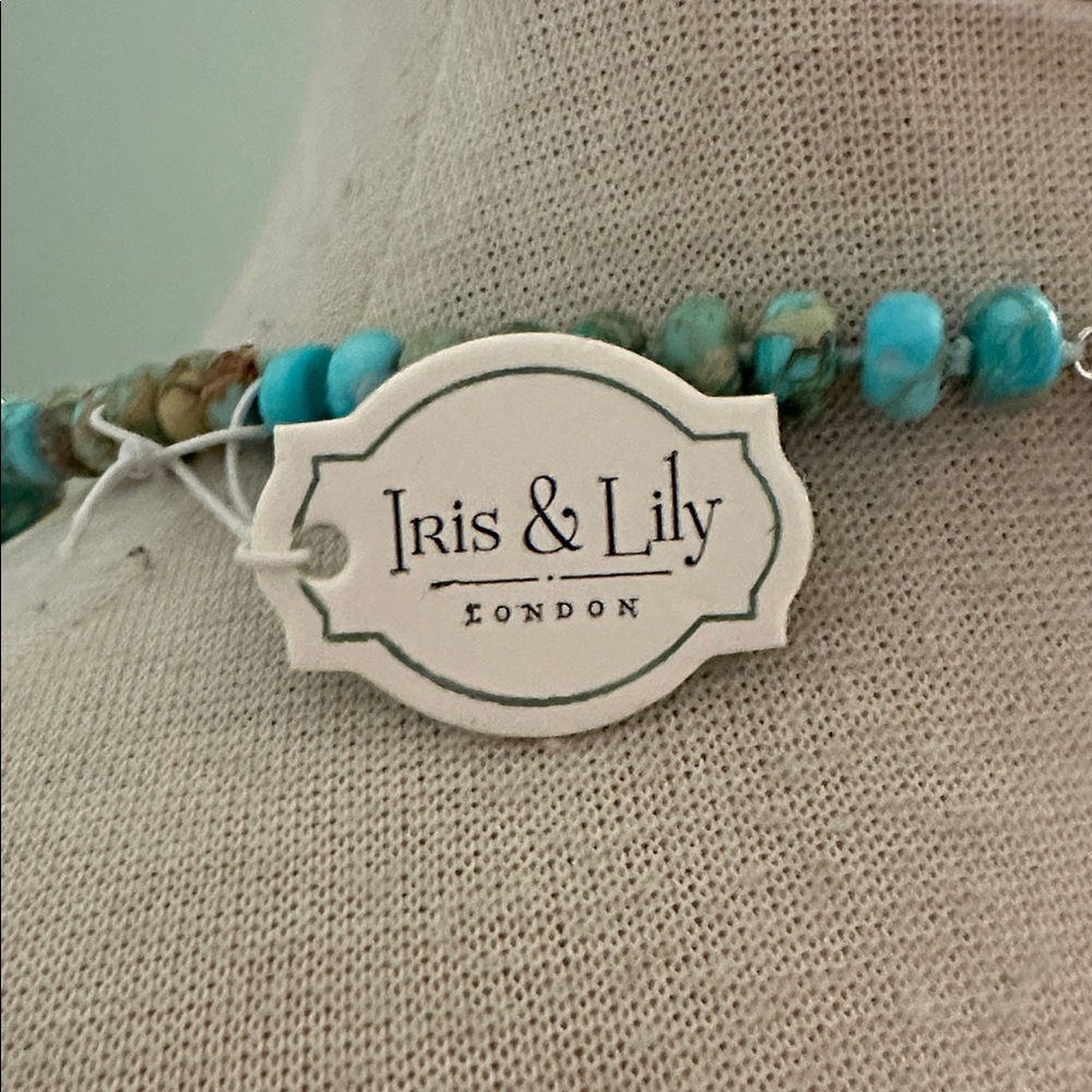 Turquoise Hematite Jasper Statement Necklace - Picture 3 of 4